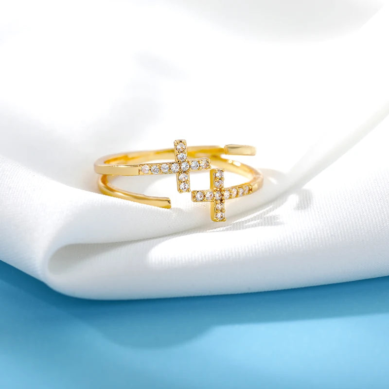 Bague croix amour
