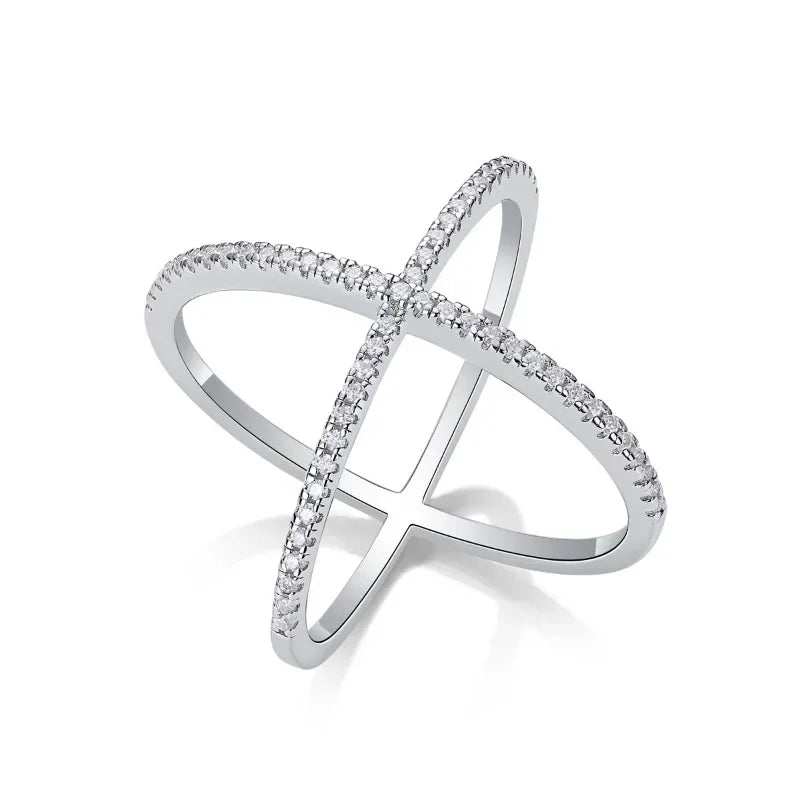Bague croix diamant