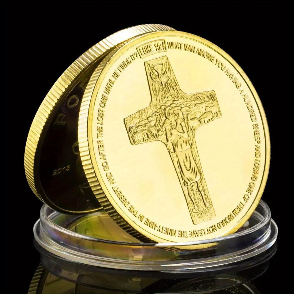 Pièce croix pape françois