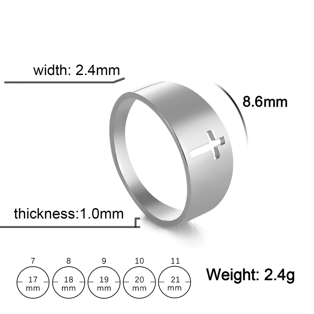 bague croix chrétienne