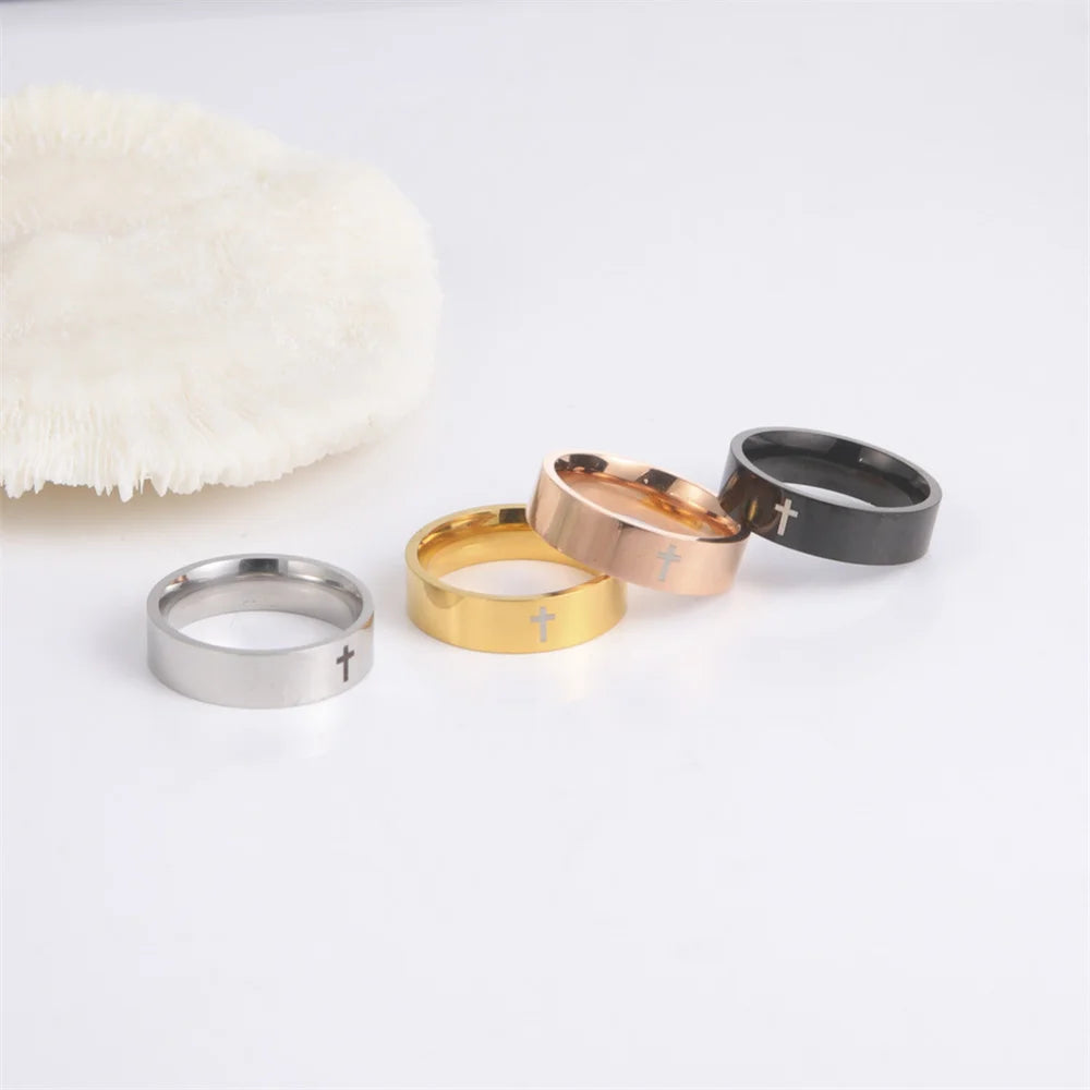 bague croix homme