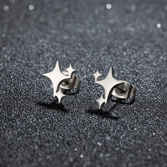 boucle oreille croix acier inoxydable