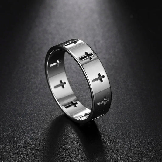 bague croix chrétienne