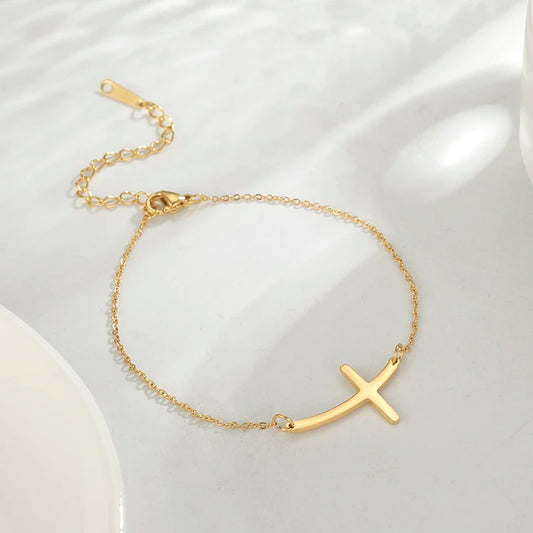 chaîne de cheville avec croix