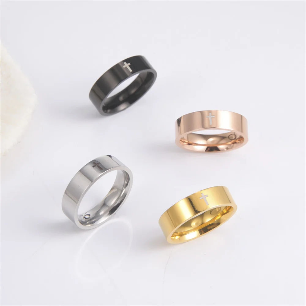 bague croix homme