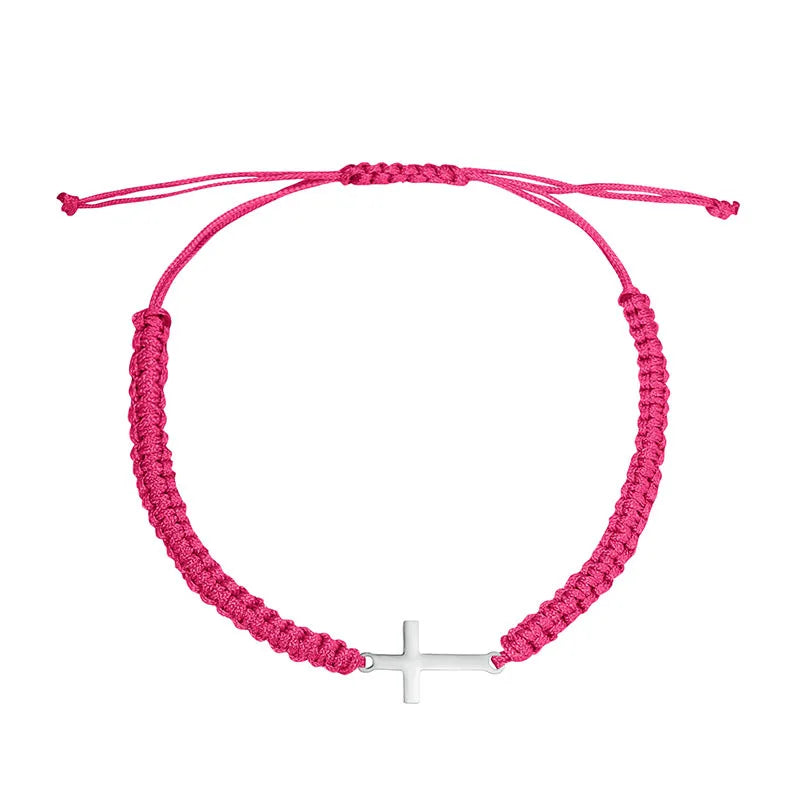 bracelet cordon croix