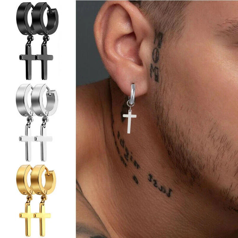 boucle oreille croix