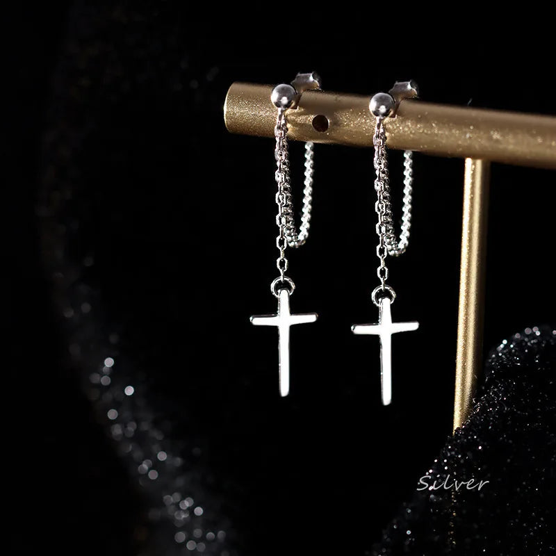 boucle oreille croix chrétienne