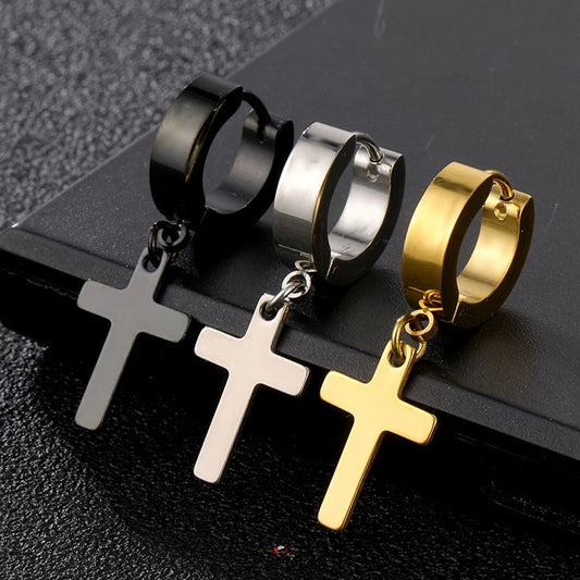 boucle oreille croix