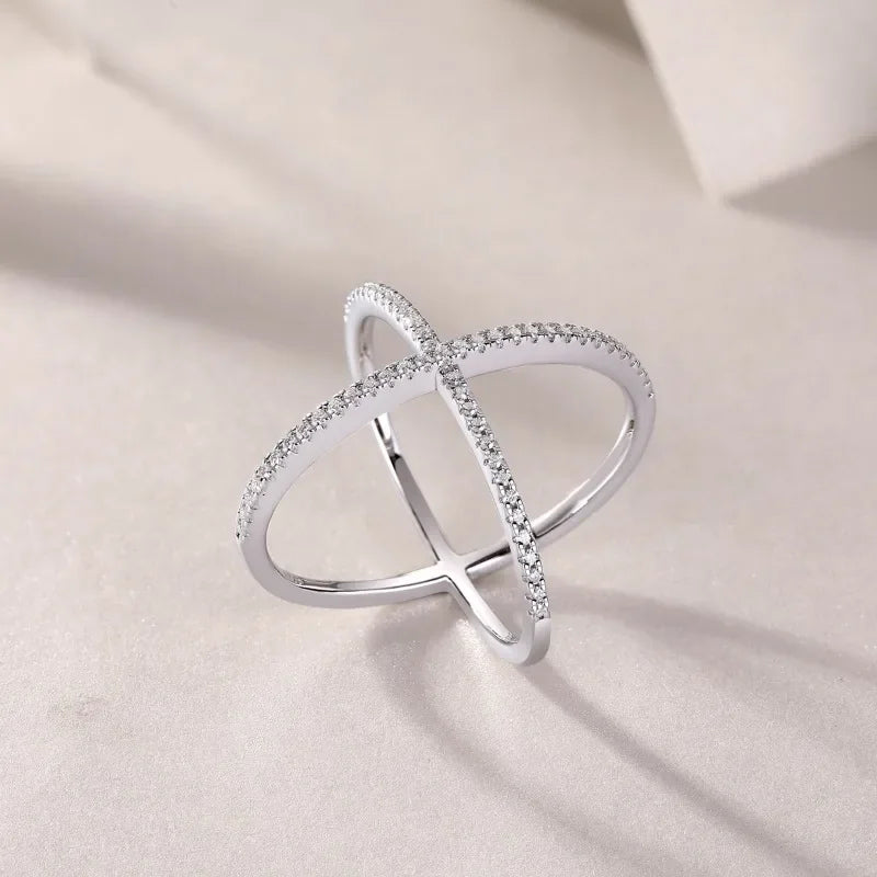 Bague croix diamant