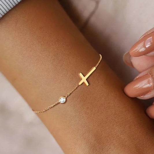 bracelet croix femme