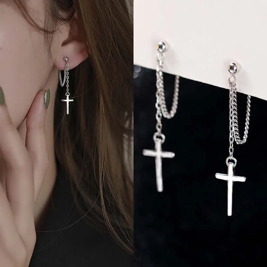 boucle oreille croix chrétienne