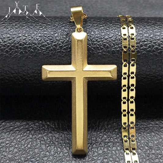 collier croix homme