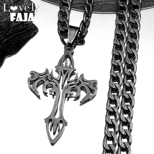 collier croix gothique