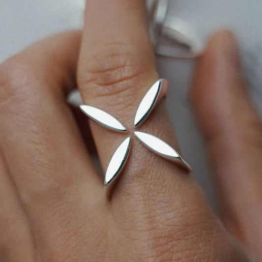 bague croix argent