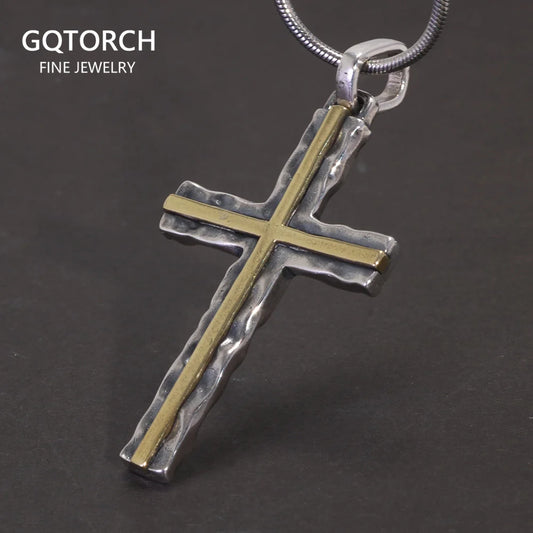 collier croix homme
