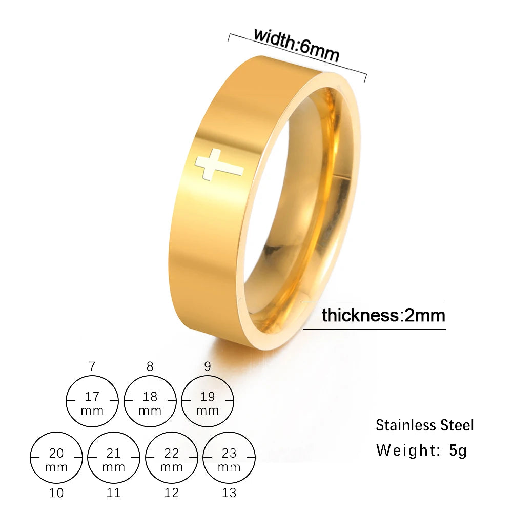 bague croix homme