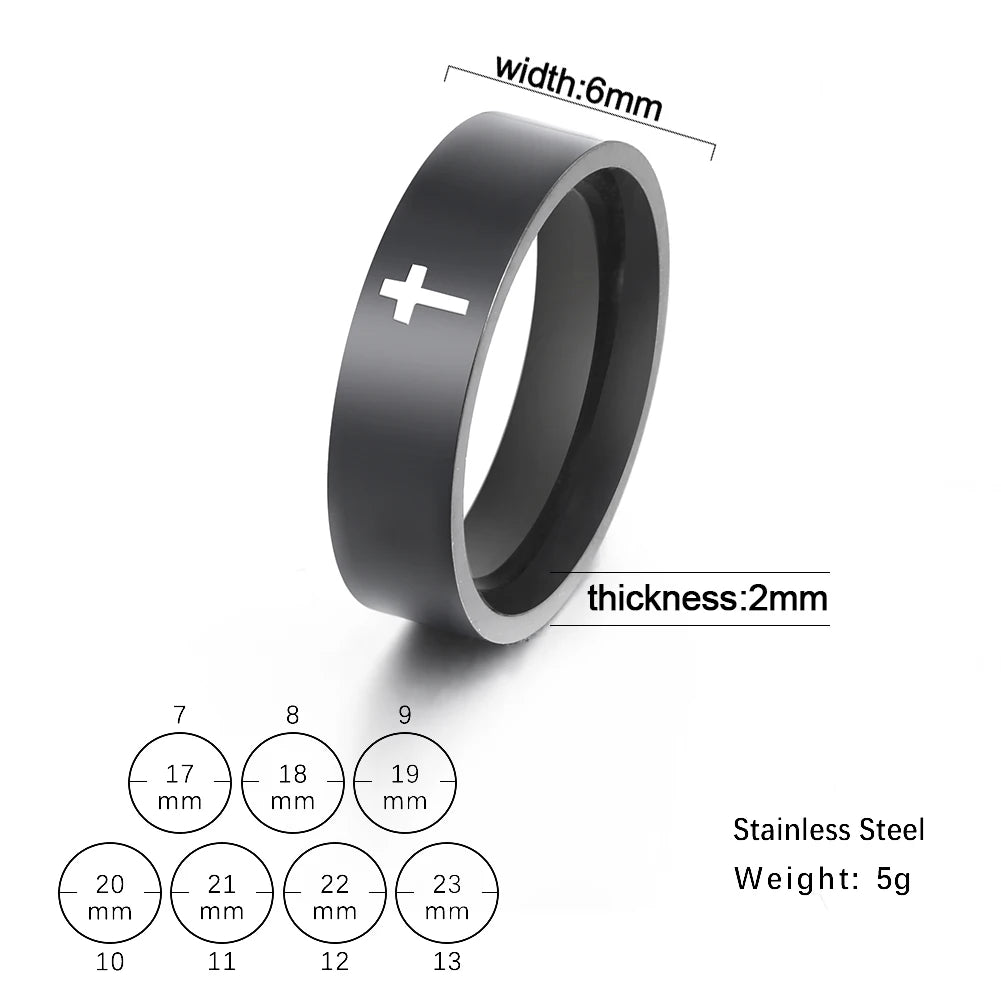 bague croix homme
