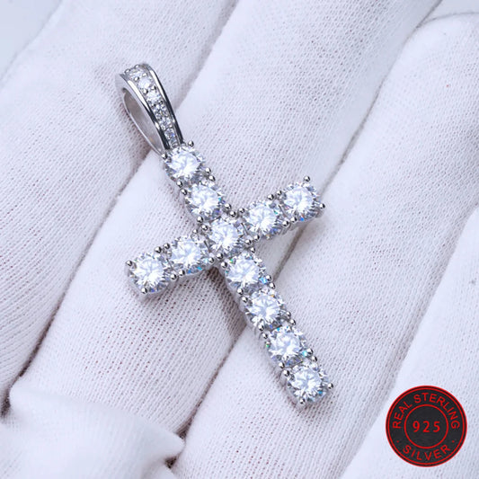 Pendentif croix Zircon